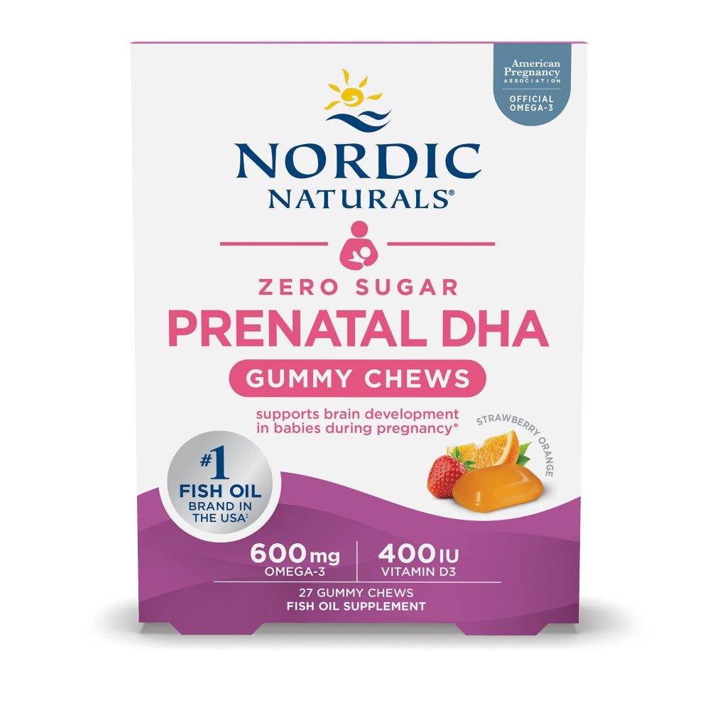 Zero Sugar Prenatal DHA Gummy 27 gummies Truskawkowo - pomarańczowy Nordic Naturals Sklep Nordic.pl