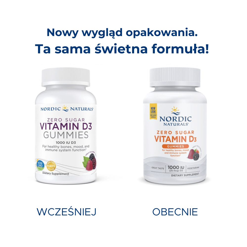 Zero Sugar Vitamin D3 Gummies 60 gummies Jeżyna Nordic Naturals Sklep Nordic.pl