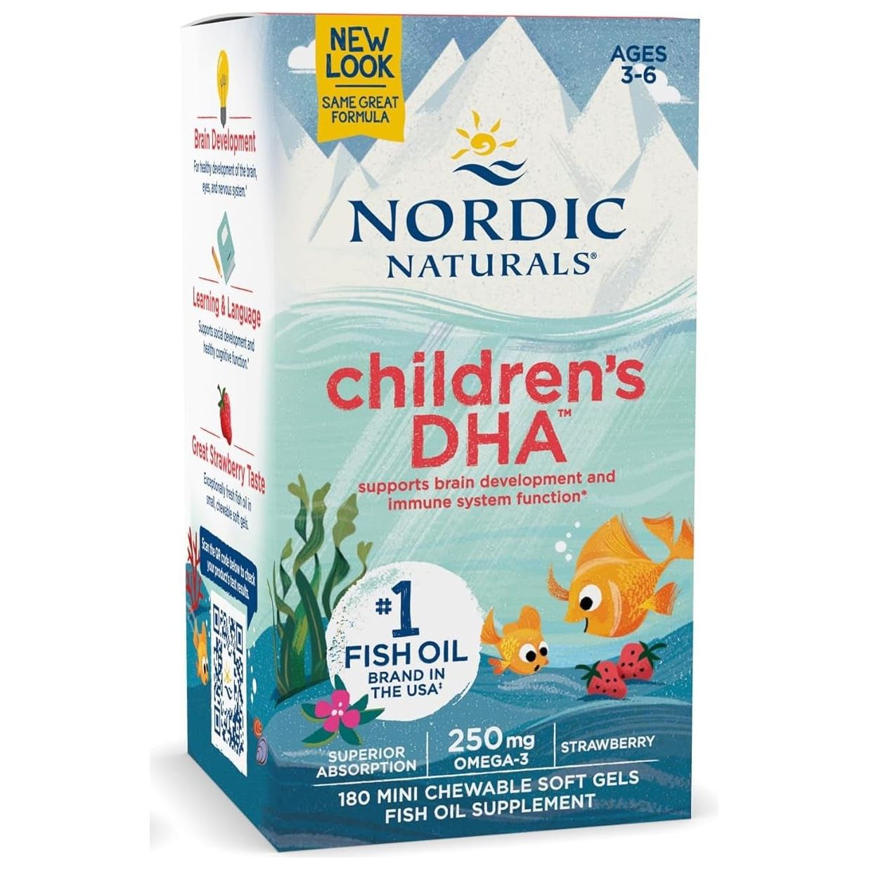 Children's DHA Softgels 180 softgels Truskawka Nordic Naturals Sklep Nordic.pl