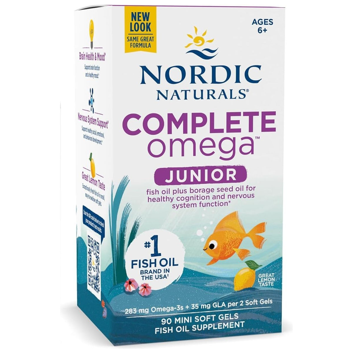 Complete Omega Junior Softgels 90 softgels Cytryna Nordic Naturals Sklep Nordic.pl