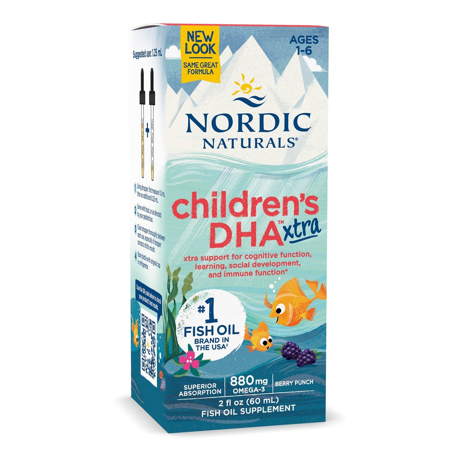 Children's DHA Xtra Liquid 60 ml Jagoda Nordic Naturals Sklep Nordic.pl