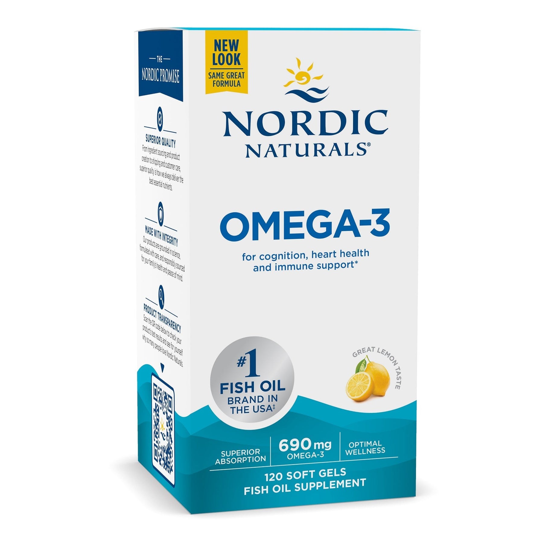 Omega-3 Softgels 120 softgels Cytryna Nordic Naturals Sklep Nordic.pl