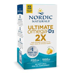 Ultimate Omega 2X with Vitamin D3 60 softgels Cytryna Nordic Naturals Sklep Nordic.pl