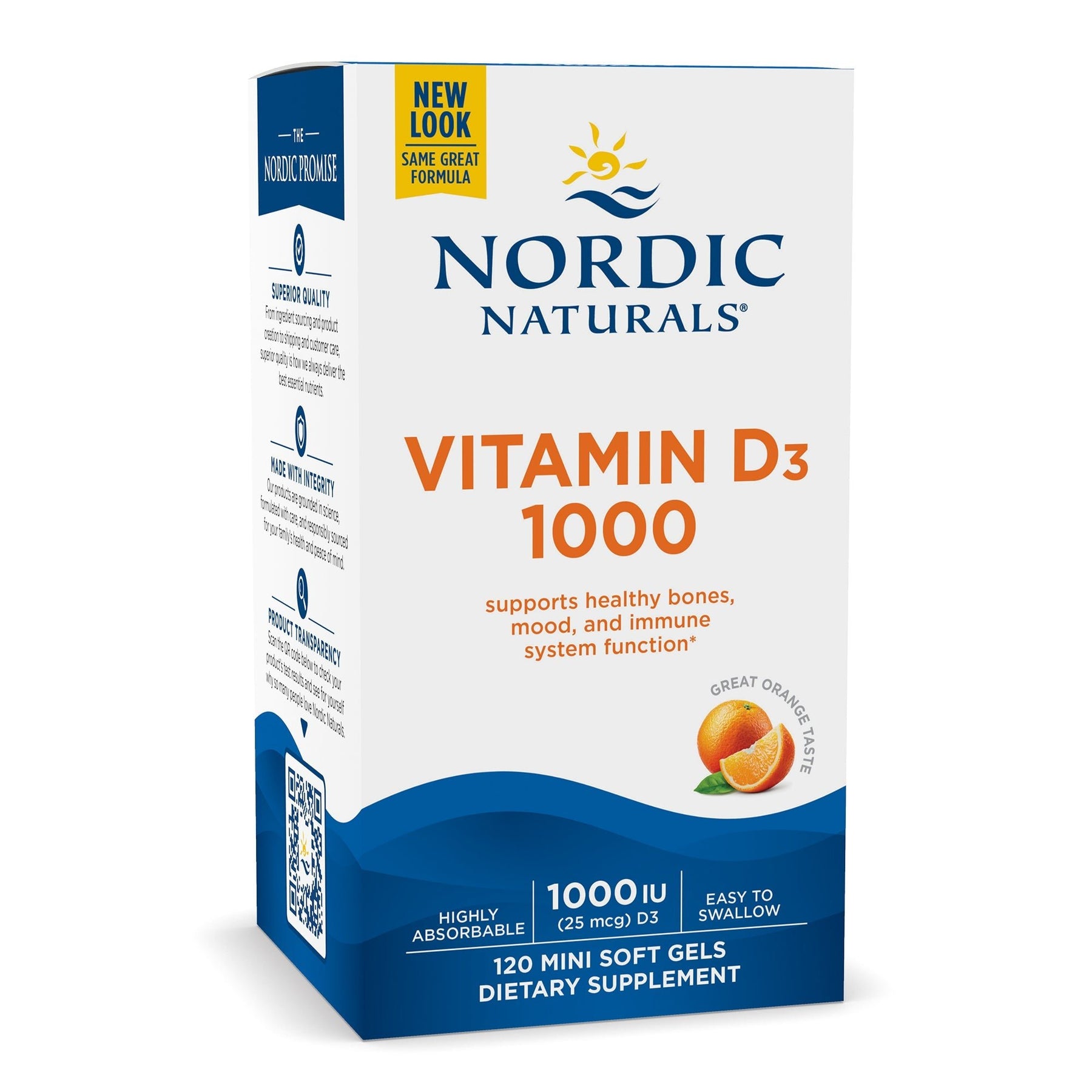 Vitamin D3 1000 120 softgels Pomarańcza Nordic Naturals Sklep Nordic.pl
