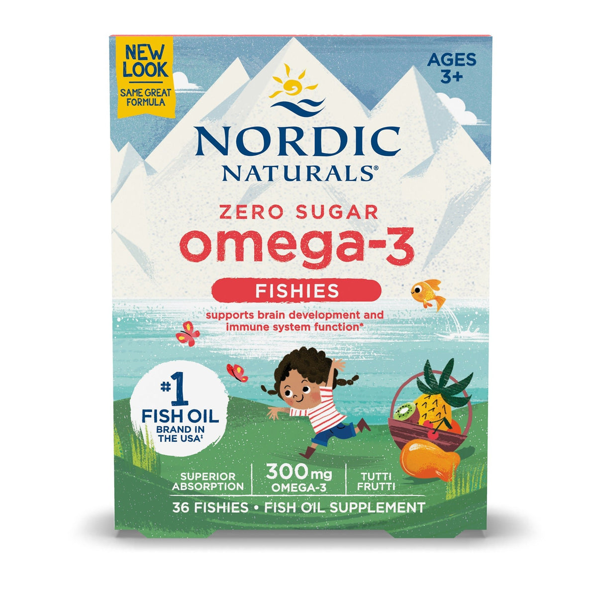 Nordic Omega-3 Fishies 36 softgels Wieloowocowy Nordic Naturals Sklep Nordic.pl