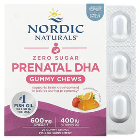 Zero Sugar Prenatal DHA Gummy 27 gummies Truskawkowo - pomarańczowy Nordic Naturals Sklep Nordic.pl
